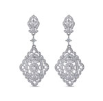 Elizabethan Style Silver and Zirconia Earrings